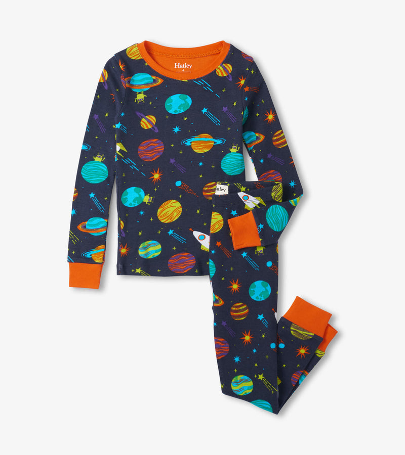 Hatley Organic Cotton Pajama Set - Space Explorer-Mountain Baby