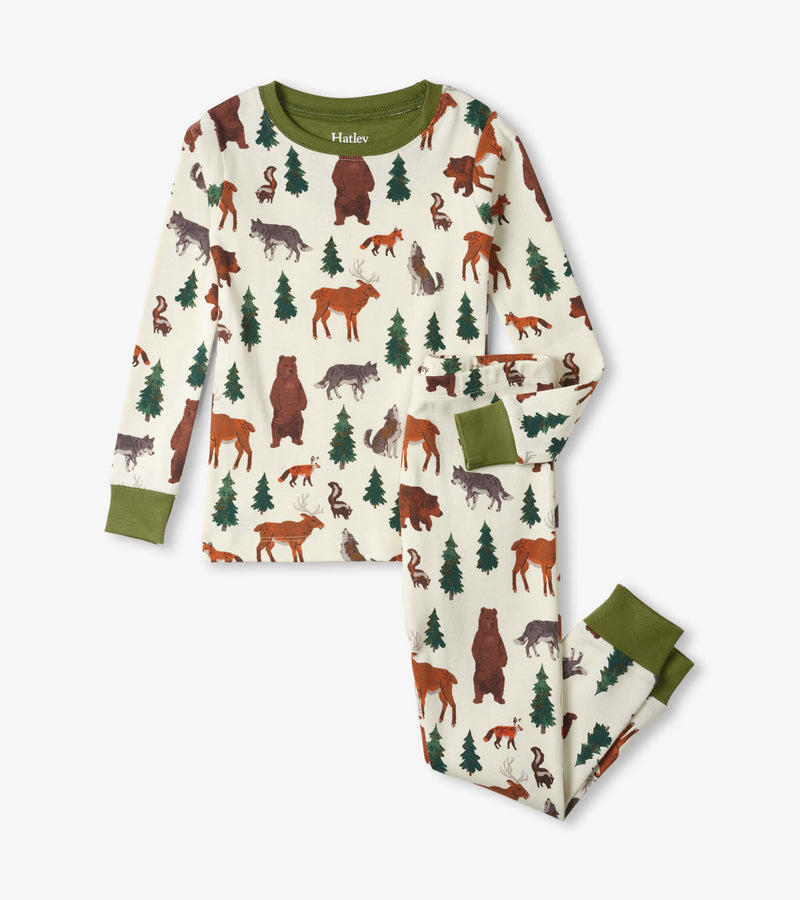 Hatley Organic Cotton Pajama Set - Forest Animals-Mountain Baby