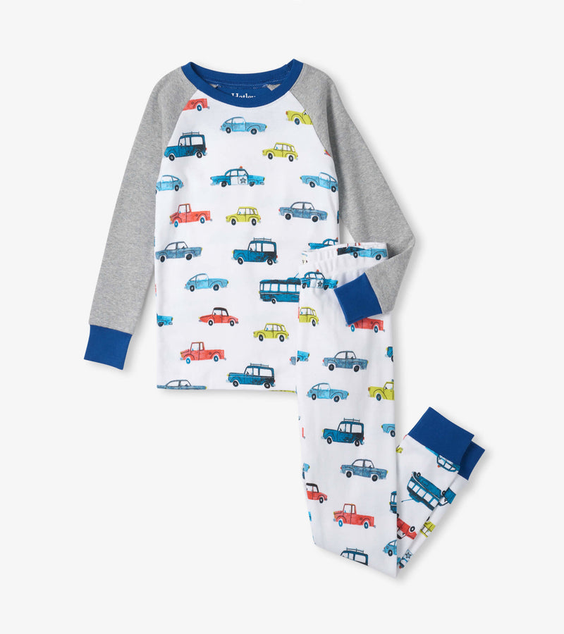 Hatley Organic Cotton Pajama Set - Vehicles In The City-Mountain Baby