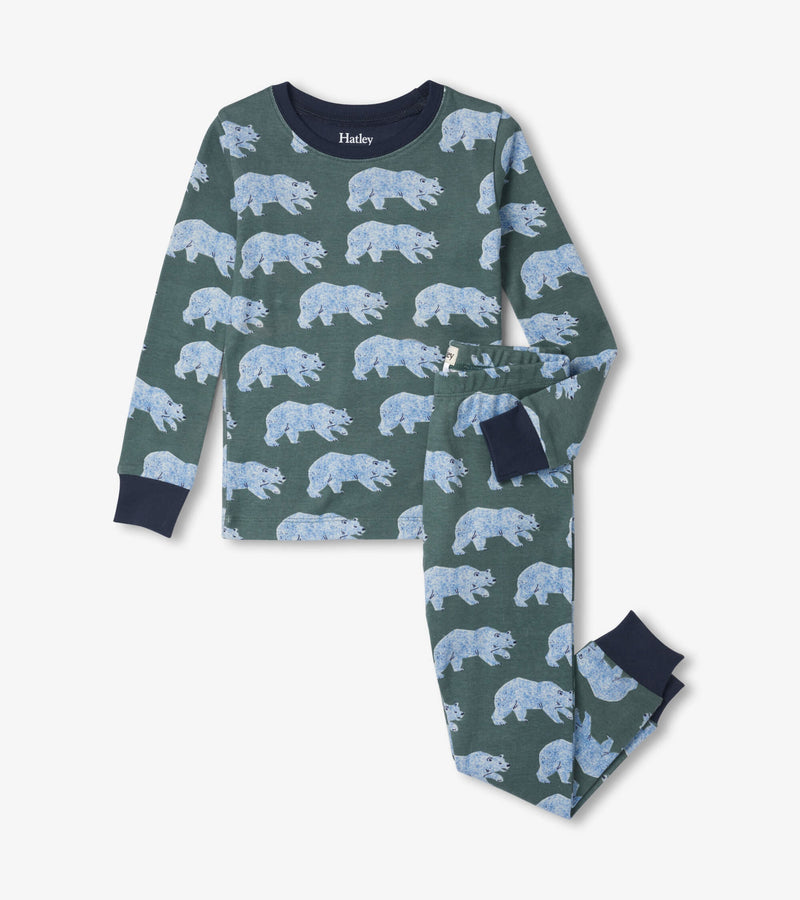 Hatley Organic Cotton Pajama Set - Roaming Bears-Mountain Baby