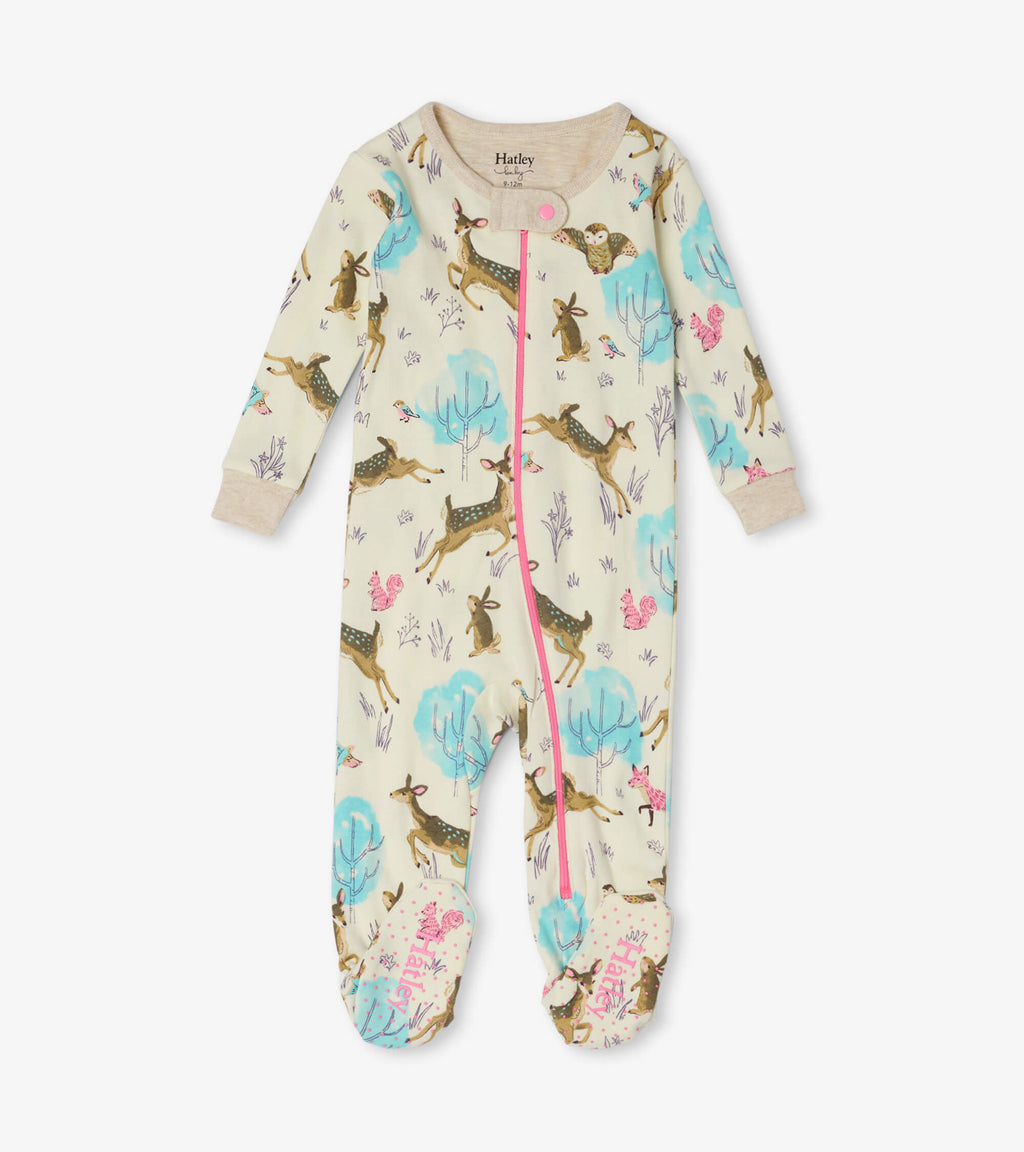 Hatley Baby Organic Cotton Footed Coverall - Serene Forest-Mountain Baby