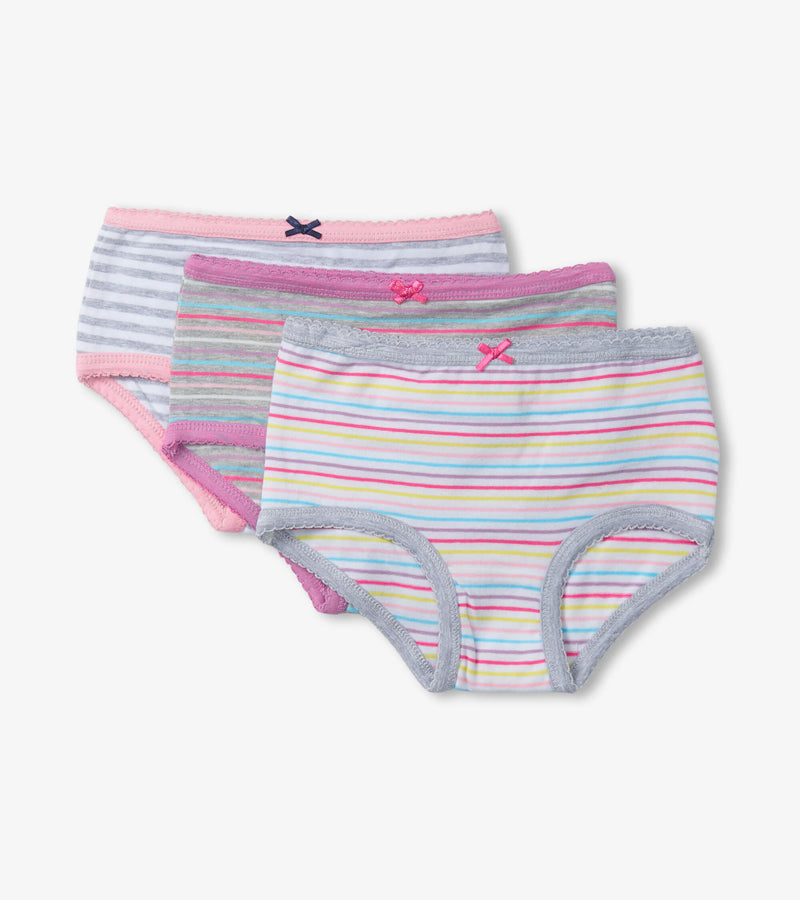 Hatley Girls Hipster Underwear 3 Pack - Vibrant Stripes-Mountain Baby