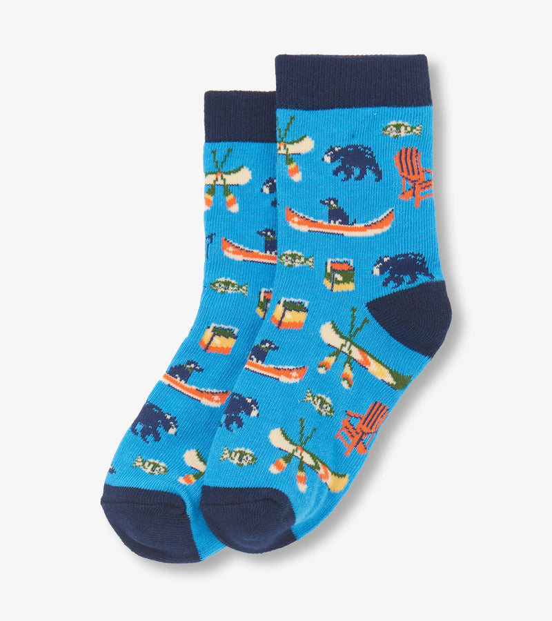 Little Blue House Kids Crew Sock - Blue On The Lake-Mountain Baby