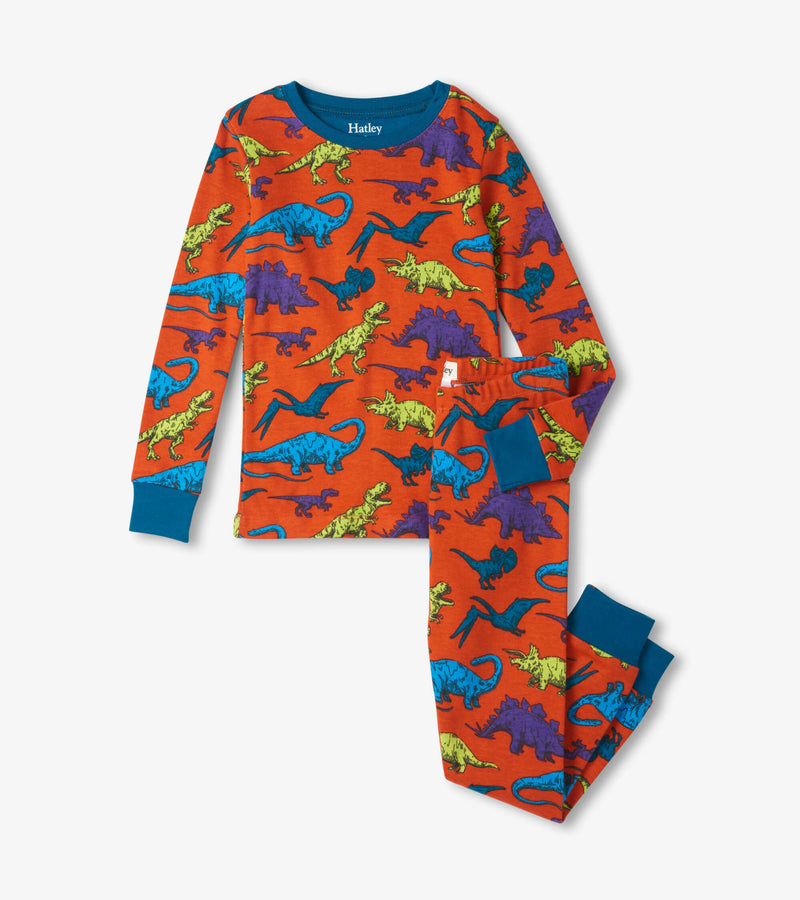 Hatley Organic Cotton Pajama Set - Real Dinos-Mountain Baby