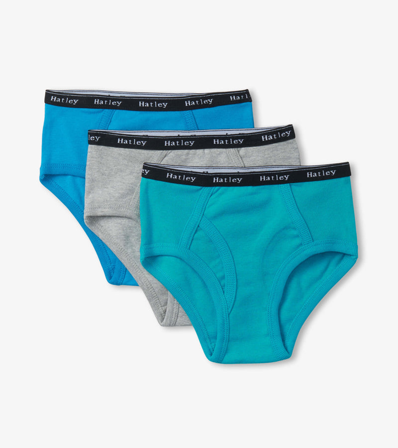 Hatley Boys Classic Brief Underwear 3 Pack - Solids-Mountain Baby