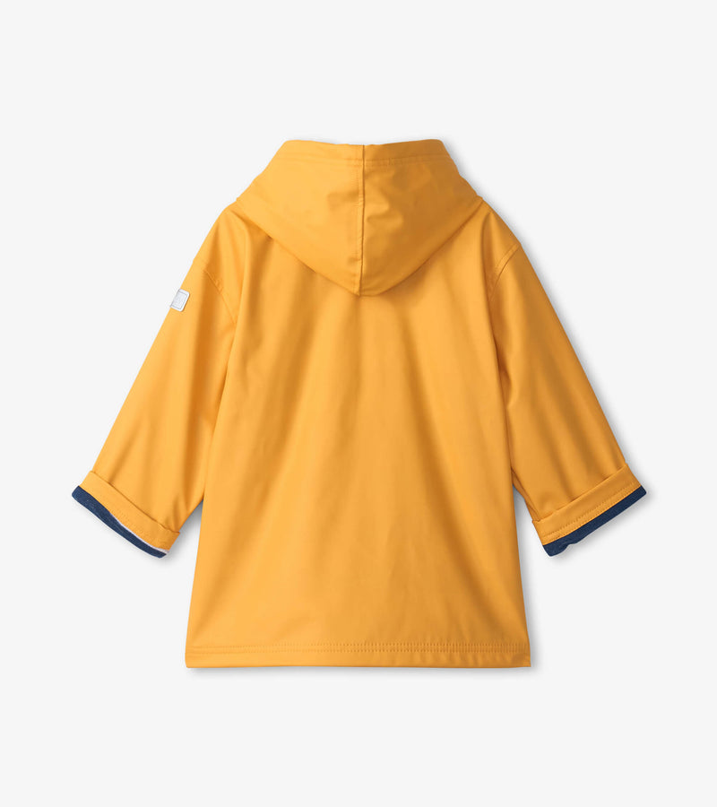 Hatley Zip Up Raincoat - Yellow/Navy-Mountain Baby