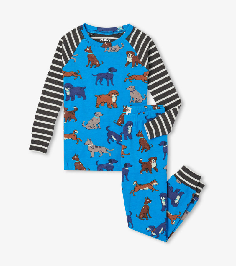 Hatley Organic Cotton Pajama Set - Playful Puppies-Mountain Baby