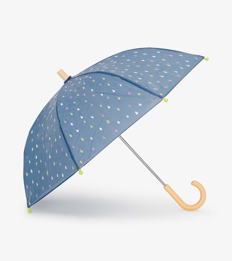 Hatley Umbrella - Colour Changing - Tiny Raindrops-Mountain Baby