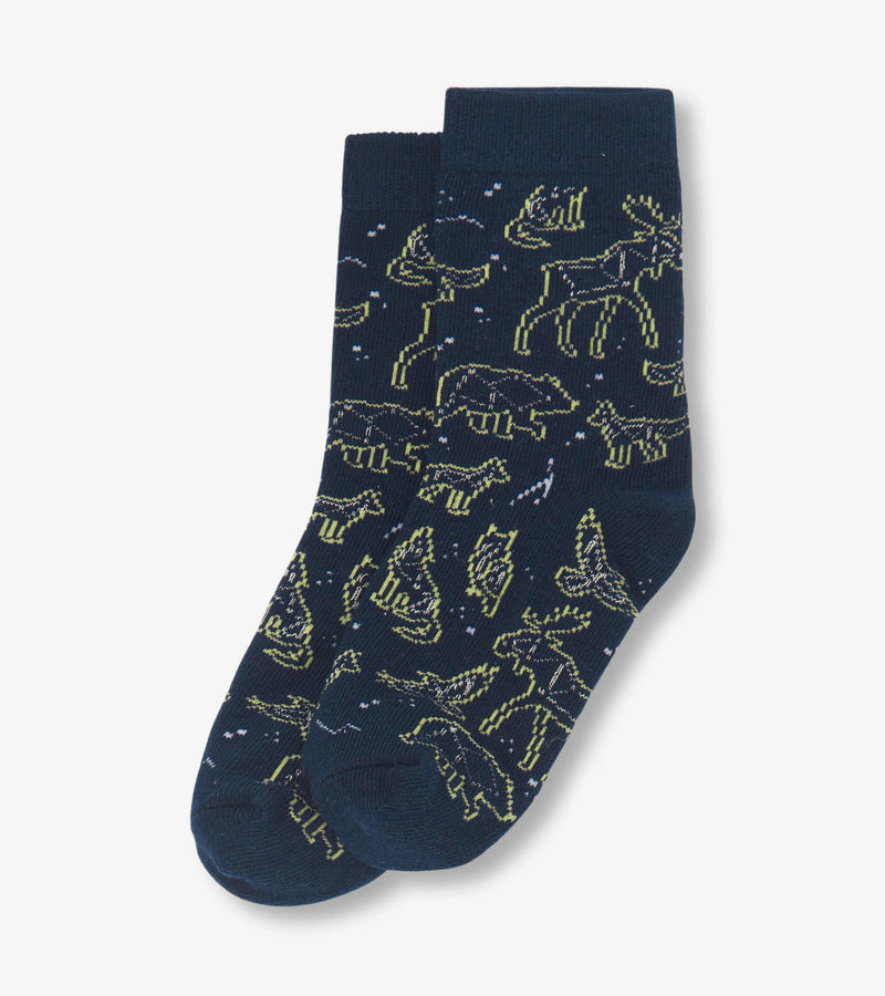 Little Blue House Kids Crew Sock - Animal Constellations-Mountain Baby