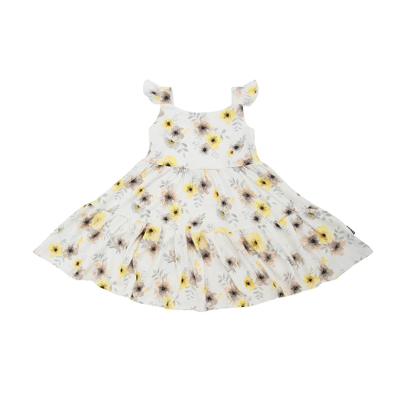 Belan.J Ruffled Strapped Tiered Dress - Sunny Meadows-Mountain Baby