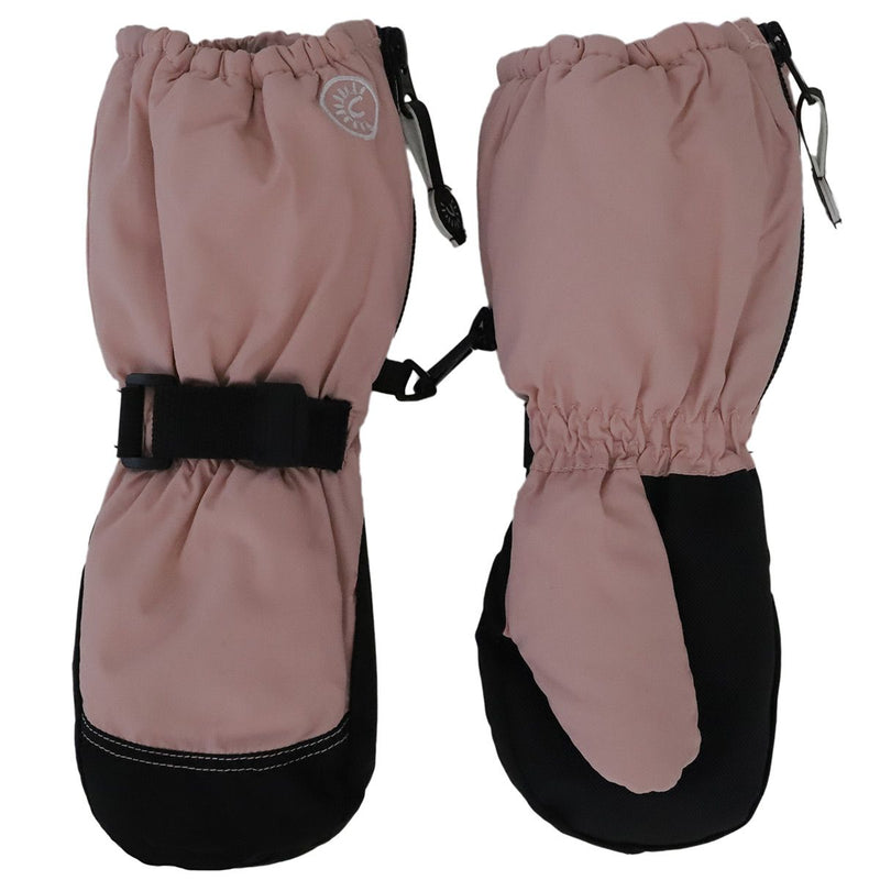 Calikids Winter Mitts - Long Cuff Zip - Rose-Mountain Baby