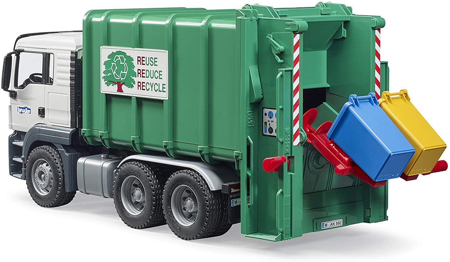 Bruder MAN TGS Rear Loading Garbage Truck-Mountain Baby