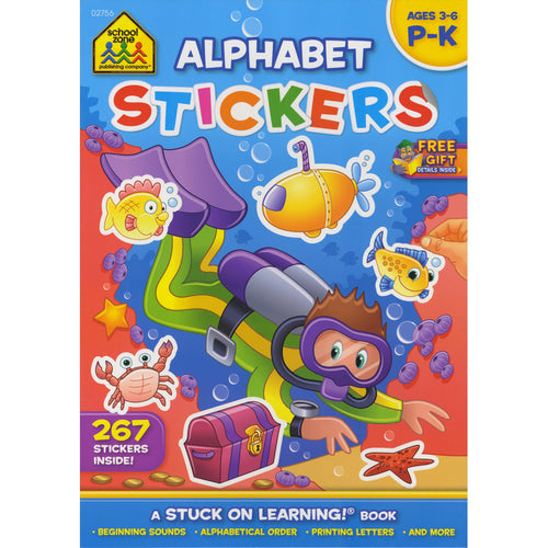 School Zone Alphabet Stickers Workbook-Mountain Baby