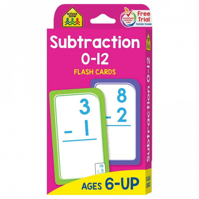 School Zone Educational Flash Cards - Subtraction-Mountain Baby