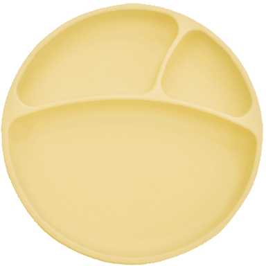 Minikoioi Portions Silicone Divided Suction Plate - Mellow Yellow-Mountain Baby