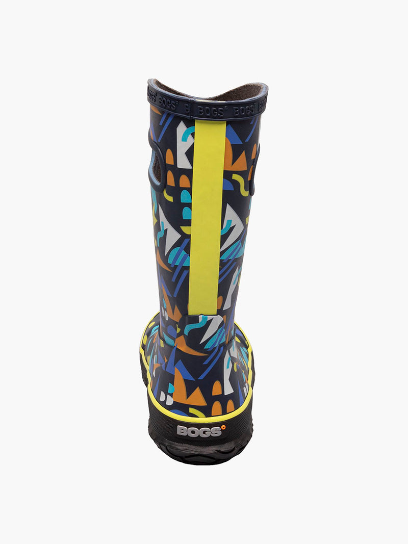 Bogs Rain Boots - Sparse Geo Navy Multi-Mountain Baby