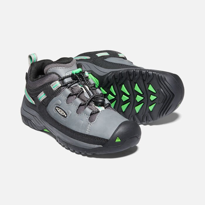 Keen Targhee Lo Waterproof Hiking Shoe - Steel Grey/Irish Green-Mountain Baby