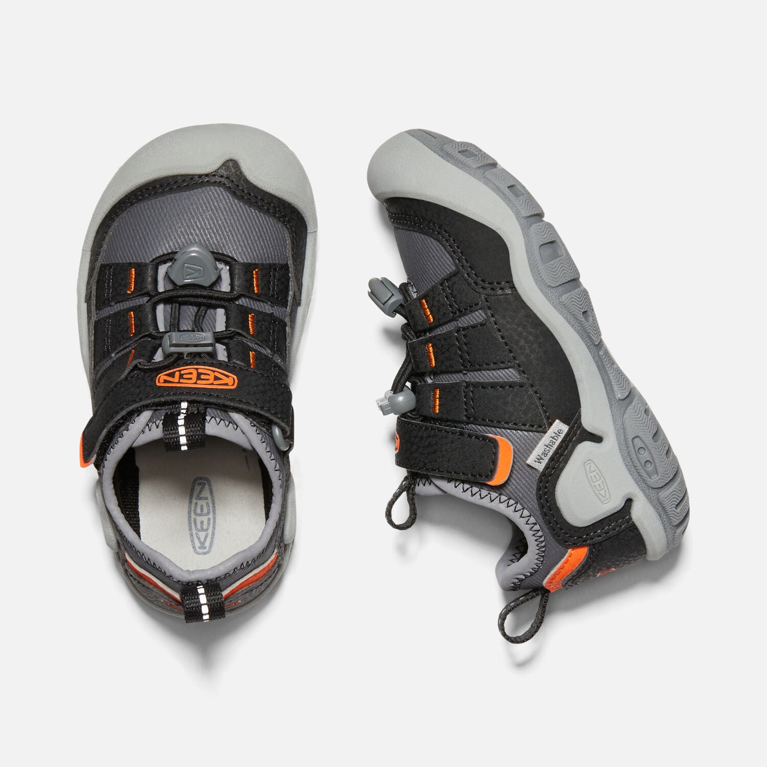 Keen Knotch Hollow Runner - Steel Grey/Safety Orange-Mountain Baby