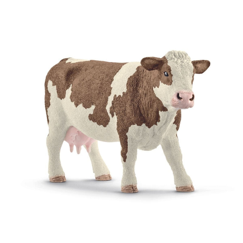 Schleich Animal Figurine - Simmental Cow-Mountain Baby