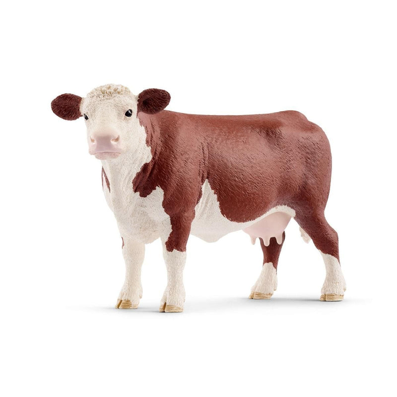 Schleich Animal Figurine - Hereford Cow - Turned-Mountain Baby