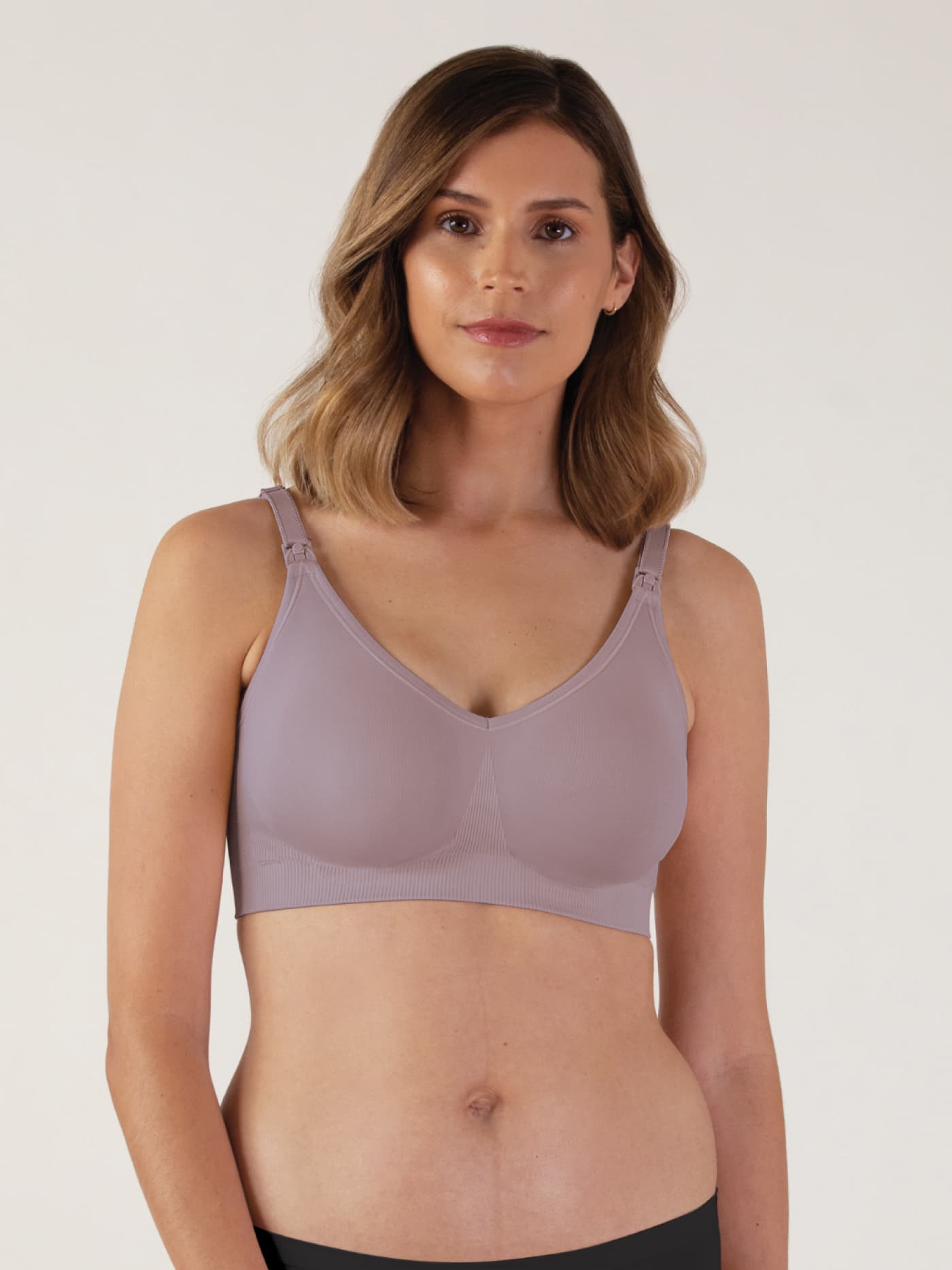 Bravado Designs Body Silk Seamless Sustainable Nursing Bra - Grey Orchid ​  ​The true comfort that you dream about in a bra. Specially knit…