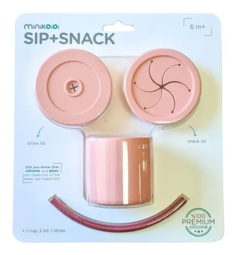 Minikoioi Silicone Sip+Snack - Velvet Rose-Mountain Baby