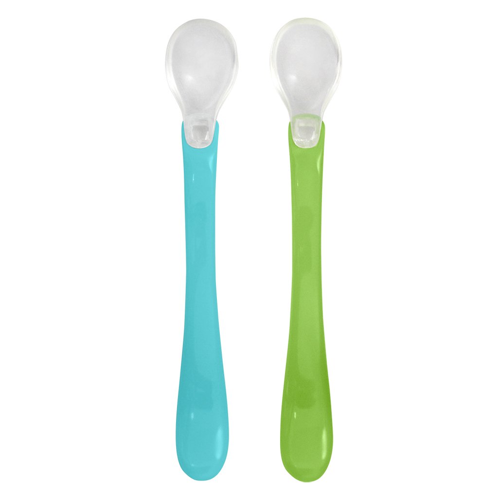 Green Sprouts Feeding Spoon 2pk - Aqua/Green-Mountain Baby