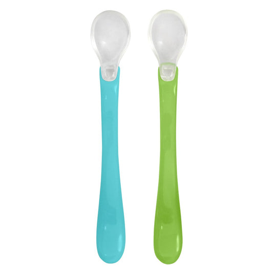 Green Sprouts Feeding Spoon 2pk - Aqua/Green-Mountain Baby