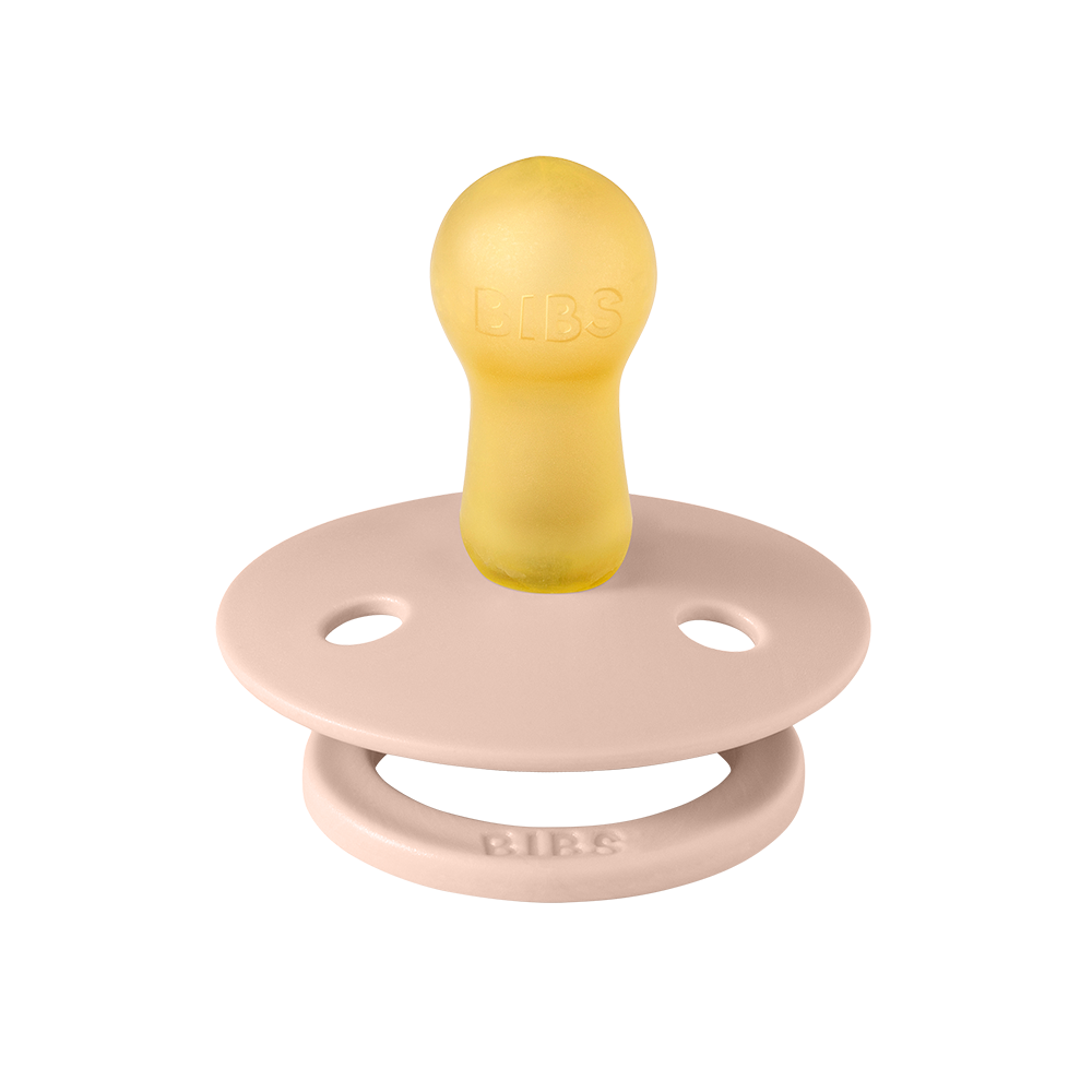 BIBS COLOUR Original Natural Latex Pacifier 2pk - Round - Blush-Mountain Baby