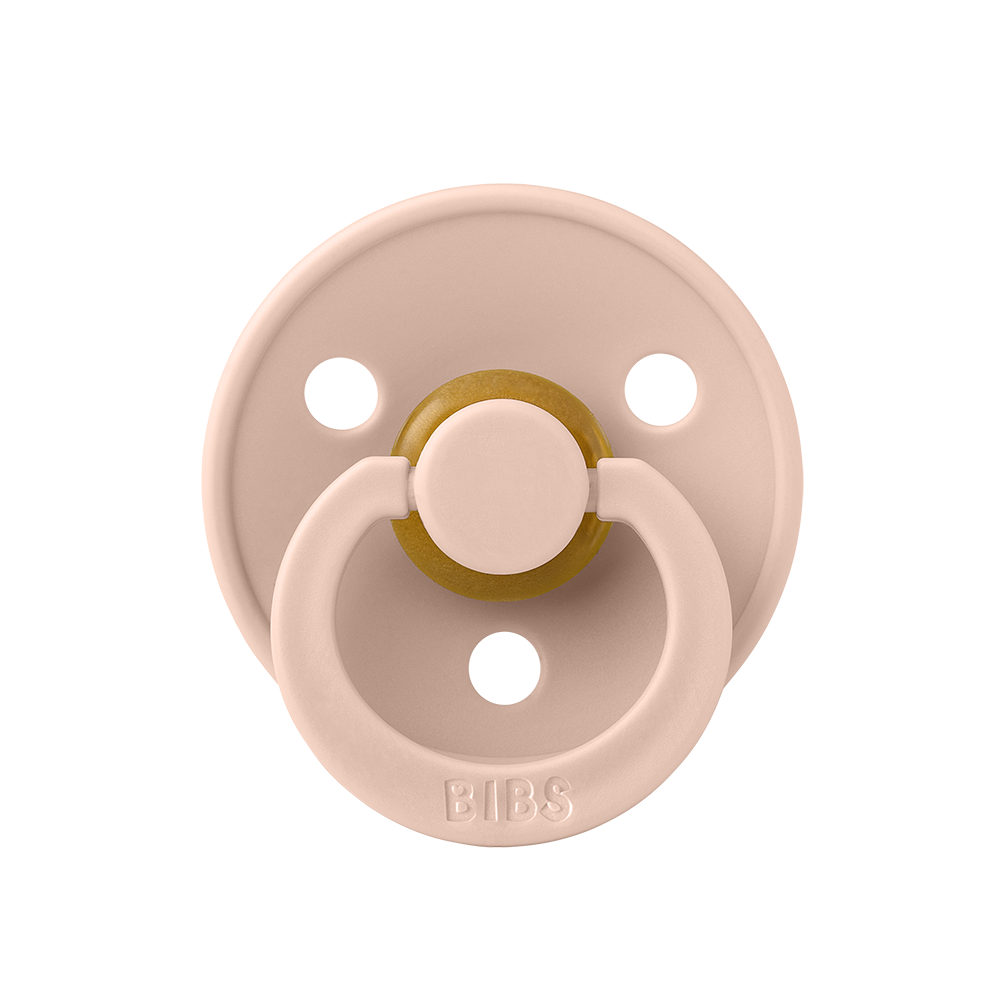BIBS COLOUR Original Natural Latex Pacifier 2pk - Round - Blush-Mountain Baby