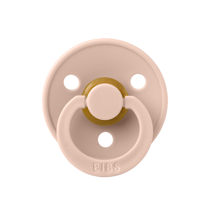 BIBS COLOUR Original Natural Latex Pacifier 2pk - Round - Blush-Mountain Baby