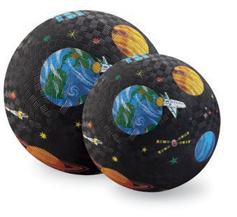 Crocodile Creek Rubber Playground Ball - Space Exploration-Mountain Baby