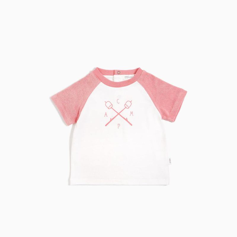 Miles Kids T Shirt - Camp Raglan - Melon-Mountain Baby