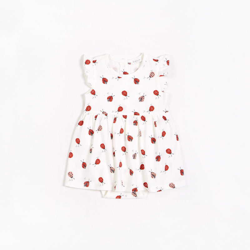 Petit Lem Bodysuit Dress - Ladybugs-Mountain Baby