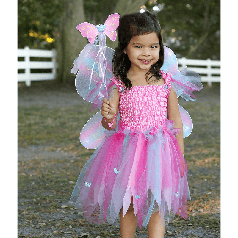 Great Pretenders Costumes - Butterfly Dress w/ Wings & Wand - Pink-Mountain Baby