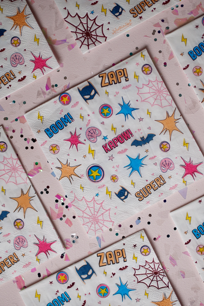Great Pretenders Party Supplies - Paper Napkins - Superhero Star-Mountain Baby