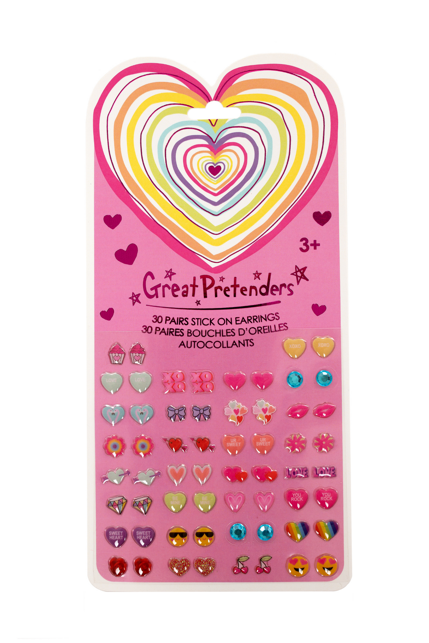 Great Pretenders Jewelry - Heart Stick On Earring Sheet-Mountain Baby