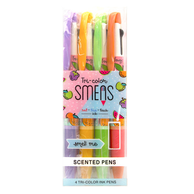 Tri-Colour Smens Scented Pen Set - 4 Pack-Mountain Baby