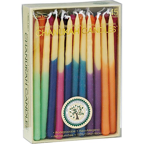 Chanukah Candles - Multicoloured Beeswax - 45pk-Mountain Baby