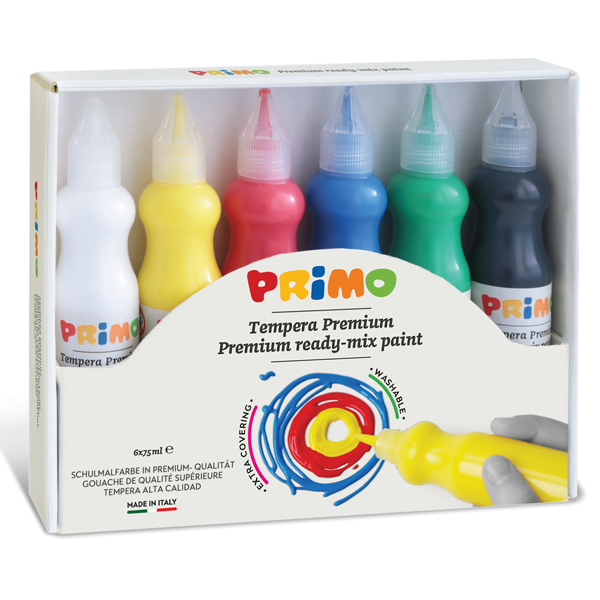 Poster Paint 6pk Primary Colours - 75ml-Mountain Baby