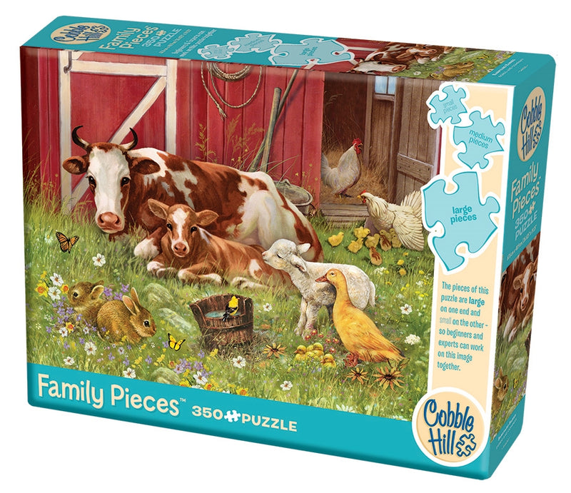 Cobble Hill Puzzle - 350pc Family - Barnyard Babies-Mountain Baby