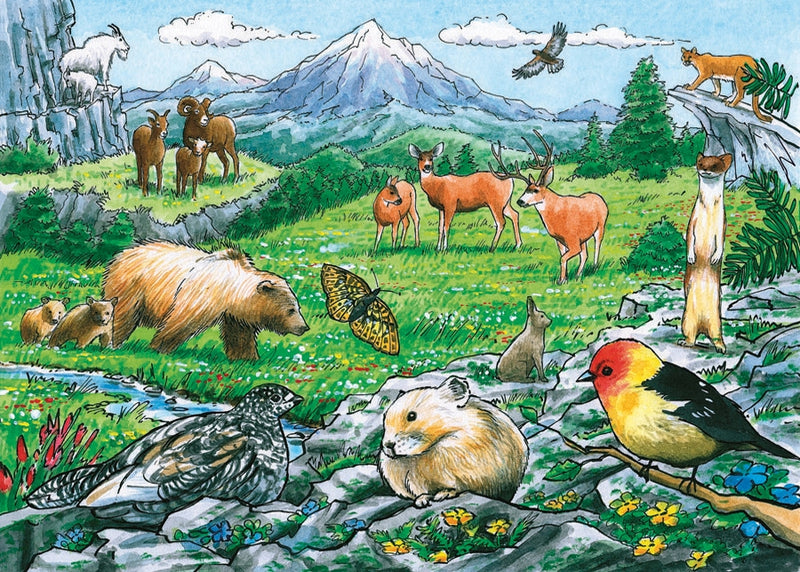 Cobble Hill Puzzle - 35pc Tray - Rocky Mountain Wildlife-Mountain Baby