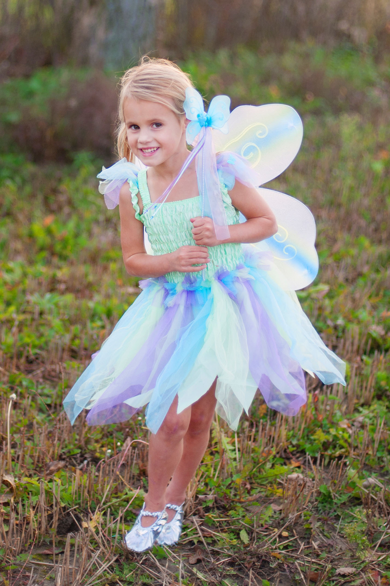 Great Pretenders Costumes - Butterfly Dress w/ Wings & Wand - Green-Mountain Baby