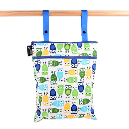 Colibri Double Duty Wet Bag - Owls-Mountain Baby