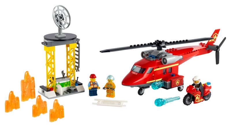 Lego City - Fire Rescue Helicopter 60281-Mountain Baby