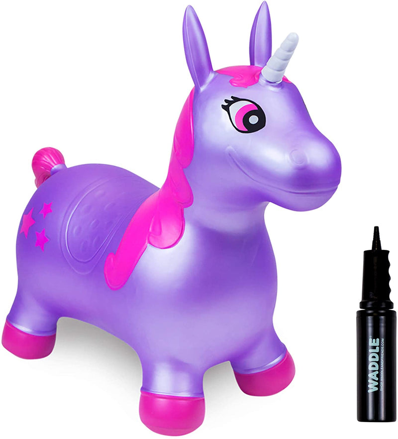 Waddle Toys Inflatable Bouncy Hopper - Purple Unicorn-Mountain Baby