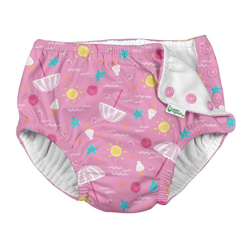 Green Sprouts i-Play Swim Diaper - Light Pink Beach Day-Mountain Baby