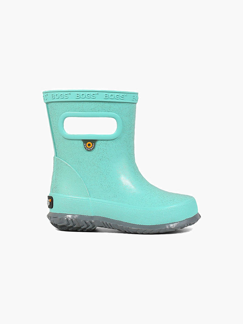 Bogs Rain Boots - Baby Skipper - Turquoise Glitter-Mountain Baby