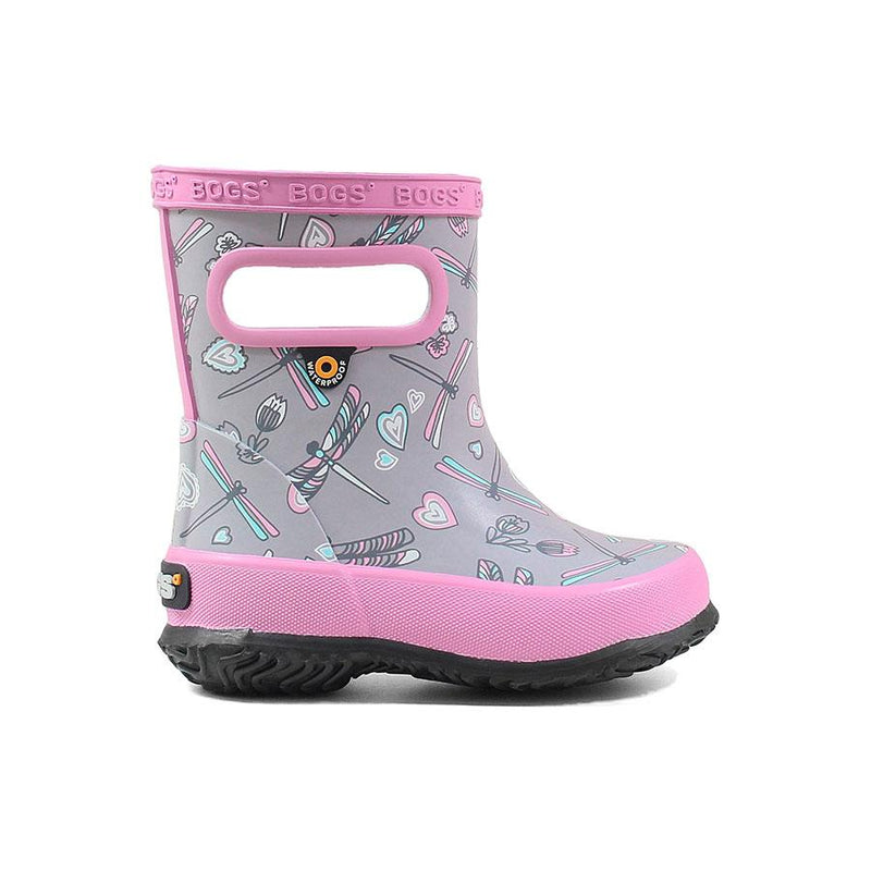 Bogs Rain Boots - Baby Skipper - Dragonfly Pink/Grey-Mountain Baby