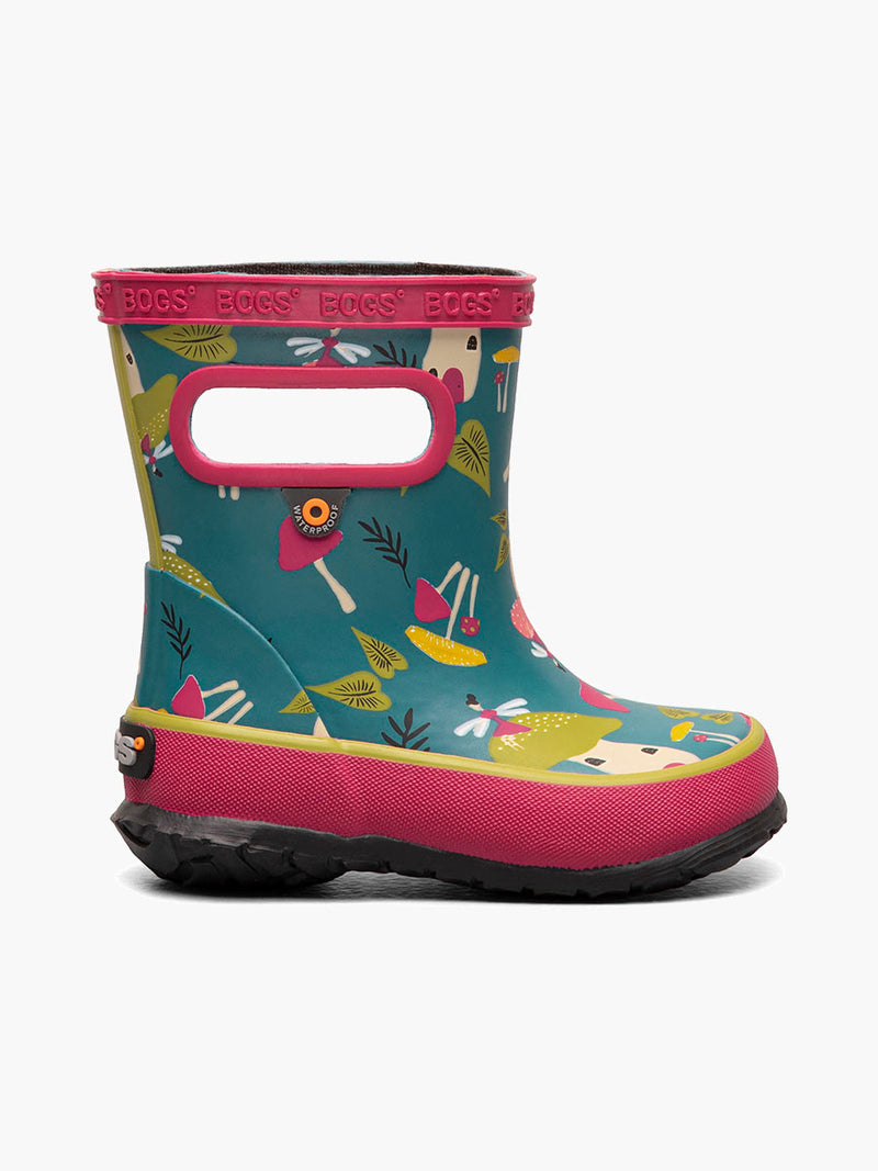 Bogs Rain Boots - Baby Skipper - Teal Mushrooms-Mountain Baby